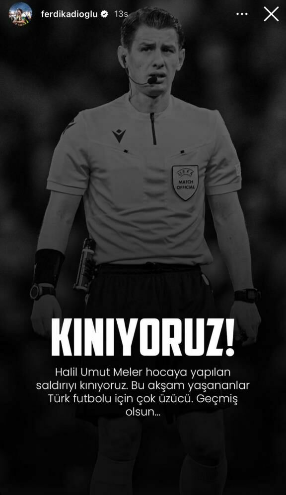 Milli futbolcular hakem saldırısını kınadı
