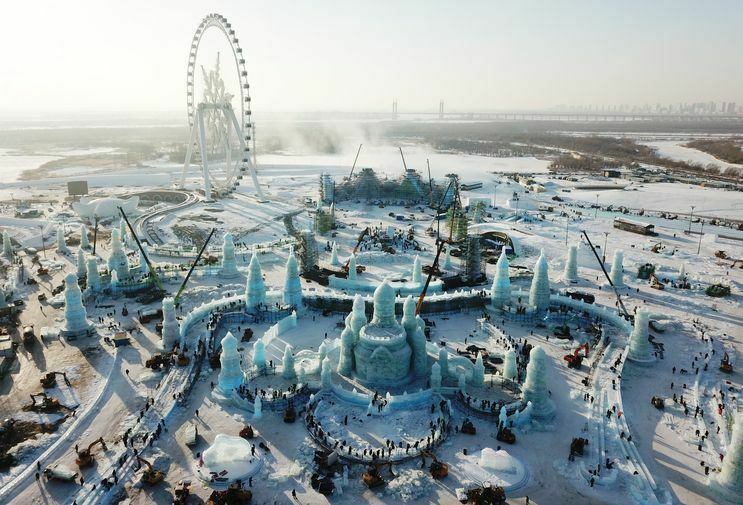 Çin’i Soğuk Hava Dalgası Vurdu, Sokaklar Beyaza Büründü6 Result