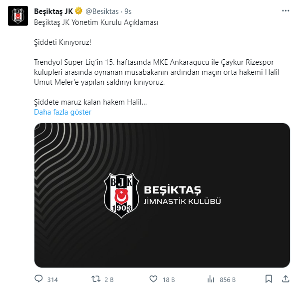 Süper Lig kulüpleri hakem saldırısını kınadı