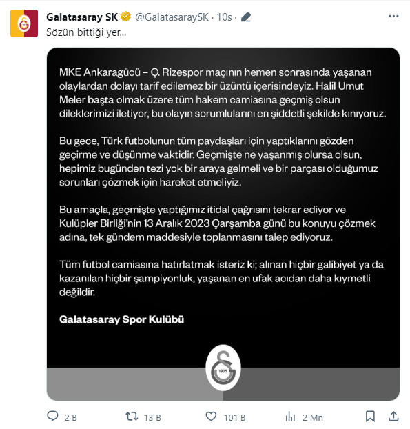 Süper Lig kulüpleri hakem saldırısını kınadı