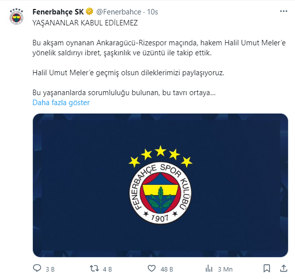 Süper Lig kulüpleri hakem saldırısını kınadı