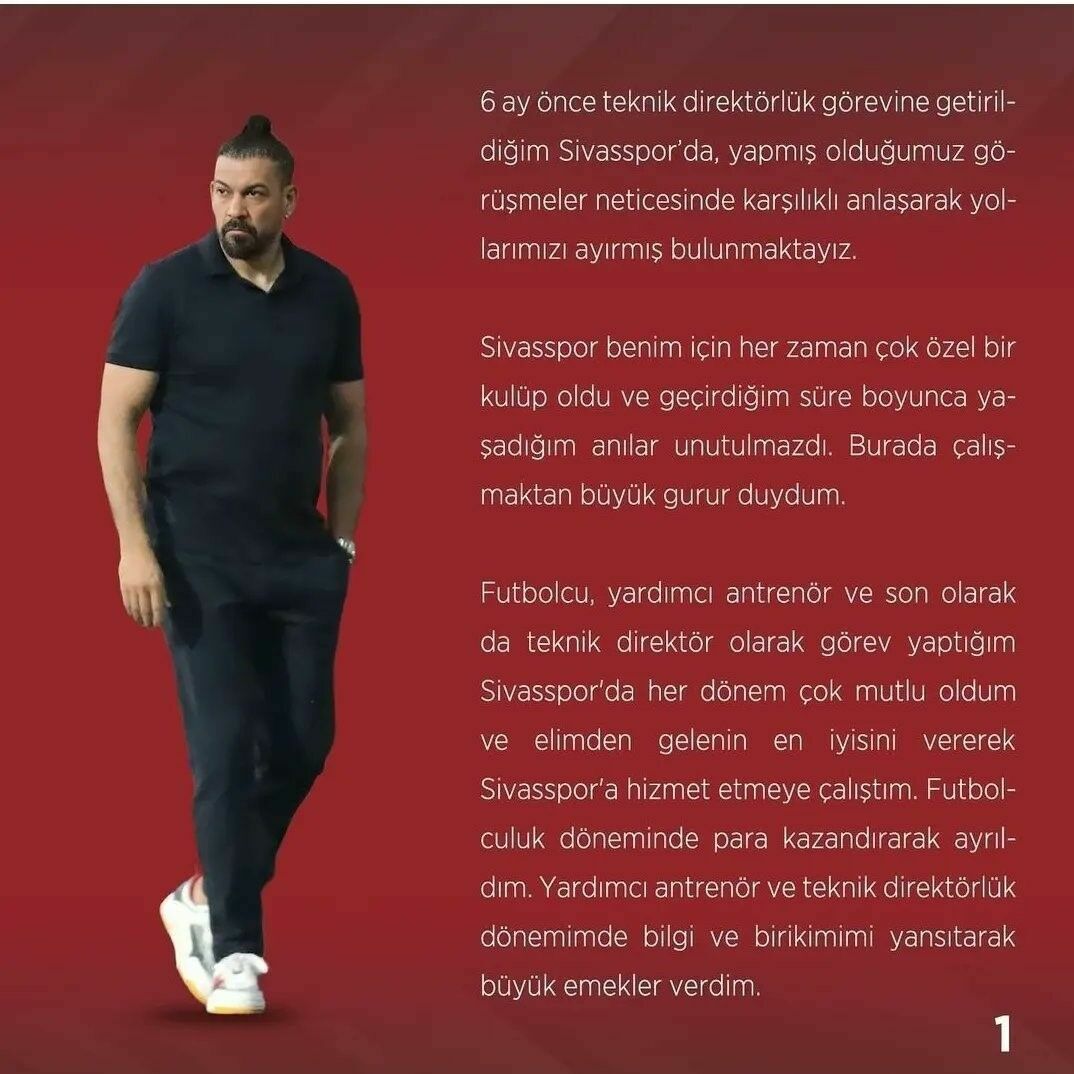 Servet Çetin'den Sivasspor’a Duygusal Veda