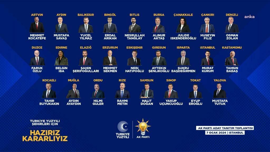 26 Ilin Ak Parti Adayları