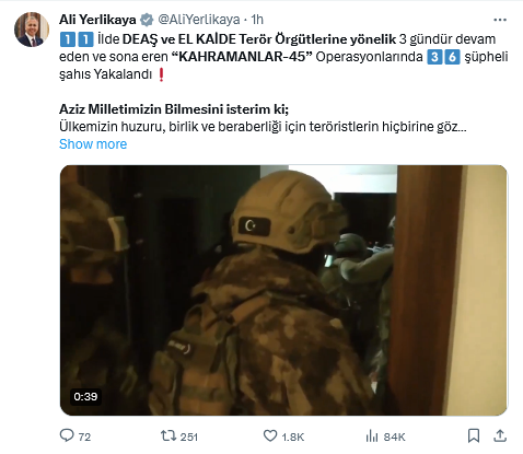 Deaş Ve El Kaide'ye 11 Ilde Operasyon