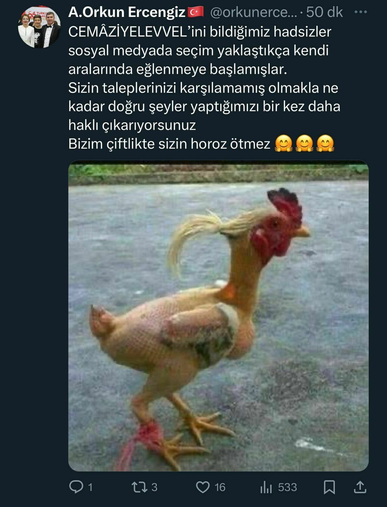 Orkun Ercengiz’den Göndermeli Sosyal Medya Paylaşımı