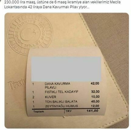 Tbmm Lokantasinda Son Durum Bakin 140 Tlye Neler Yiyorlar