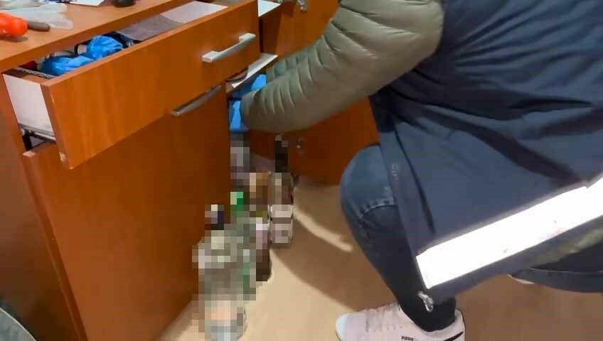 Sahte Içki Üretilen Tekel Bayisine Operasyon