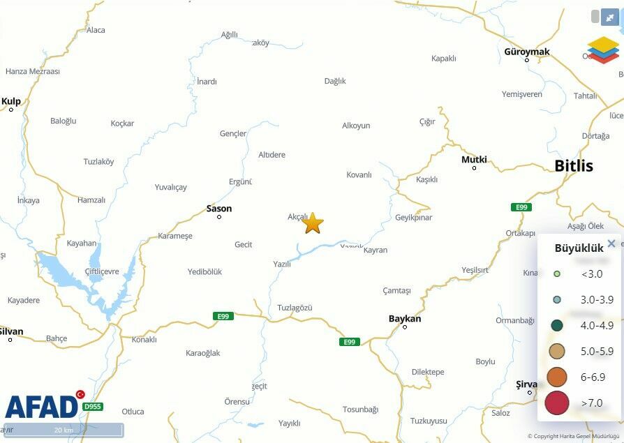 Batman'da Deprem! AFAD Açıkladı