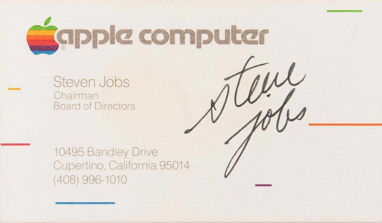 Steve Jobs'un 1983 Tarihli İmzalı Kartviziti Rekor Fiyata Satıldı-1