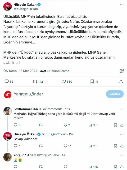 Ülkücülük Mhp'nin Tekelindeyse Tuğrul Türkeş Ülkücü Mü (2)