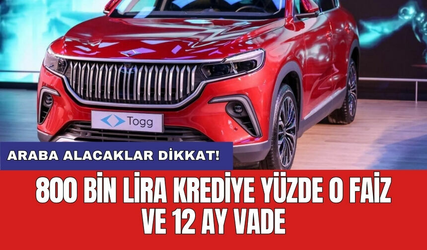 800 Bin Lira Krediye Yüzde Faiz Ve 12 Ay Vade