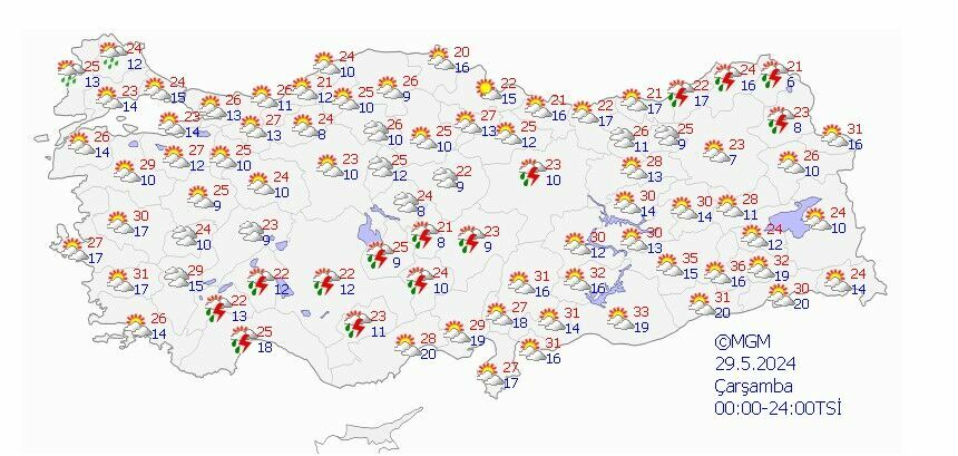 Meteoroloji'den gök gürültülü sağanak uyarısı