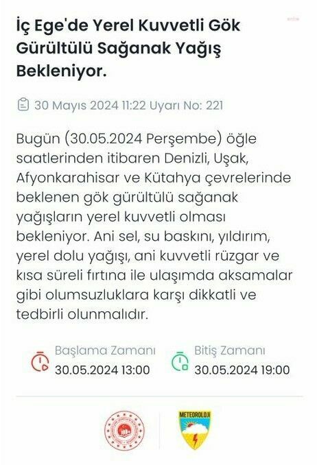 Meteoroloji'den çok sayıda il için sağanak uyarısı