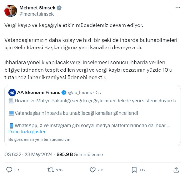 Şimşek duyurdu: Sosyal medyadan vergi ihbarı dönemi başlıyor