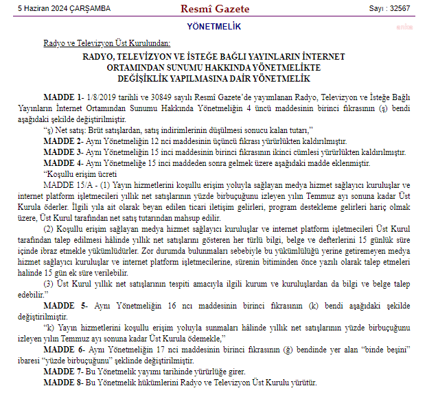 RTÜK dijital gelirlere odaklandı! Resmi Gazete'de yayımlandı