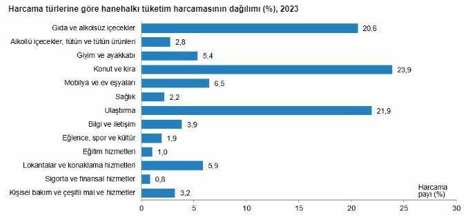 Hanehalkının en çok para harcadığı alan belli oldu!