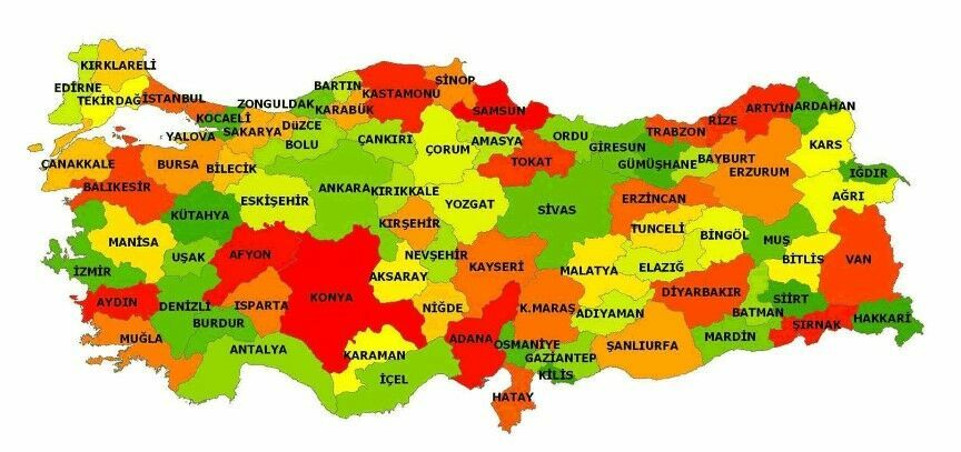 Türkiye'de yeni iller belirlendi: 82 - 83 - 84 plaka yolda