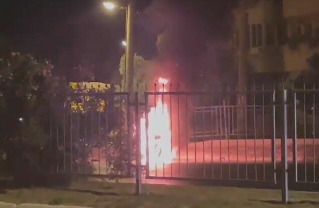 Muğla Milas'ta Motosiklet Alev Alev Yandı  2