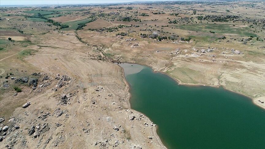 Edirne'ye içme suyu sağlayan barajın doluluk oranı yüzde 23 seviyesine düştü