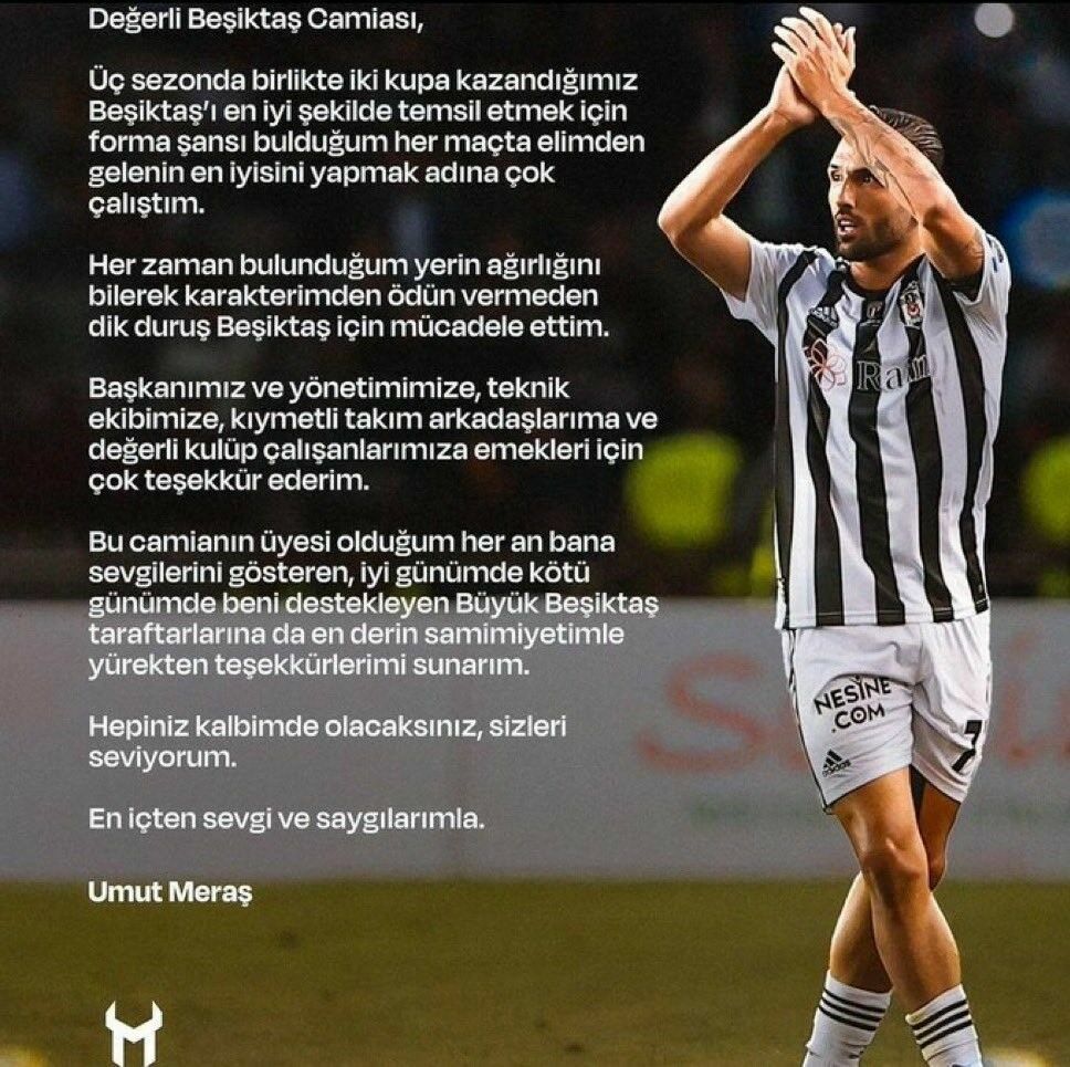 Beşiktaş sol beki Umut Meraş kulüpten ayrıldı