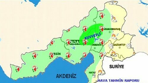 Meteoroloji Adana ve Mersin için kuvvetli yağış uyarısı!
