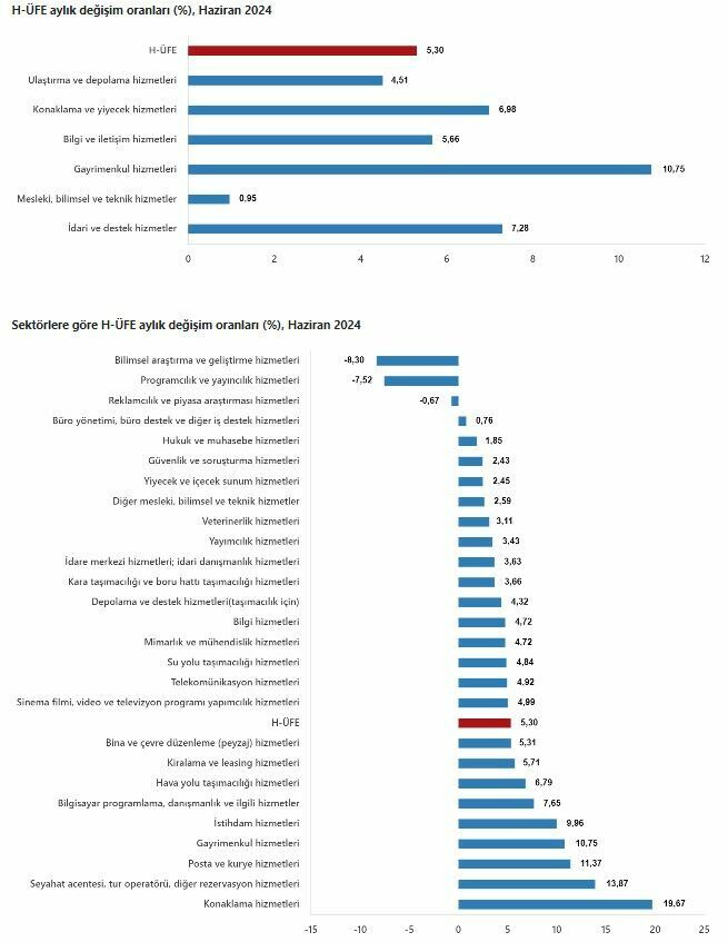 Hizmet Üretici Fiyat Endeksi yükseldi