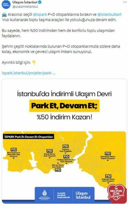 İstanbulluya yüzde 50 indirimli oldu! İlk açıklama geldi