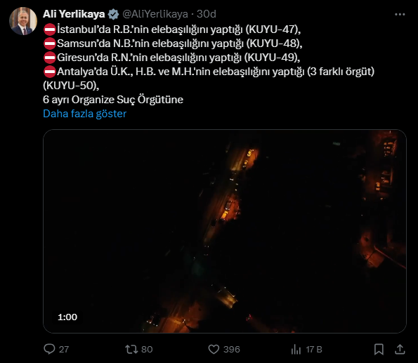 Antalya Dahil 4 İlde "KUYU" Operasyonlarında 46 Şüpheli Yakalandı