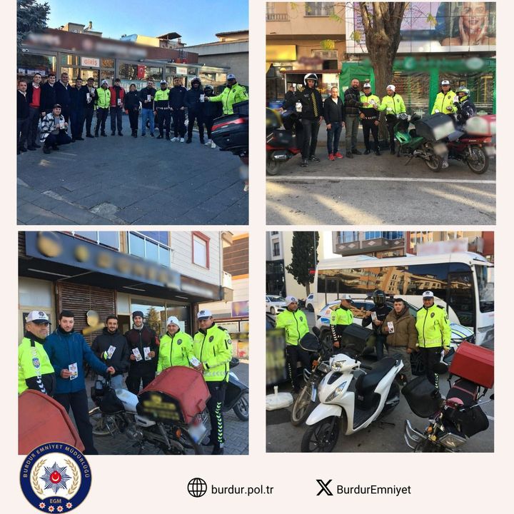 Burdurda Moto Kuryeler Bilgilendirildi 4