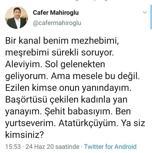 cafer mahiroğlu alevi mi?