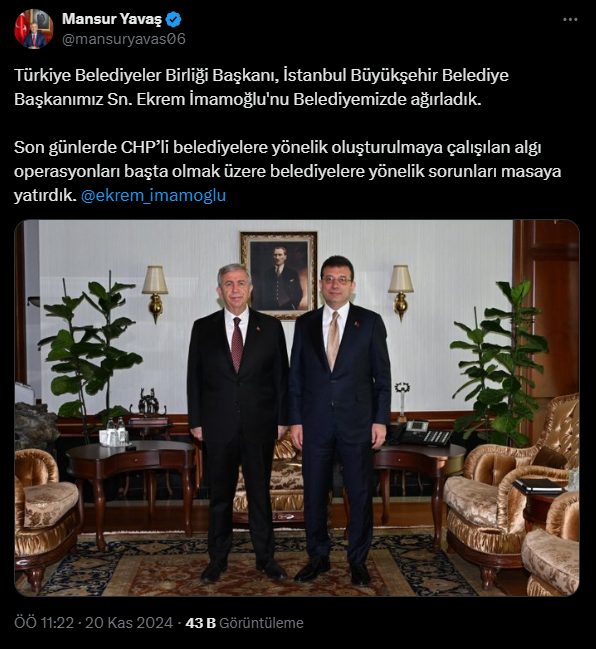 Ekrem İmamoğlu ve Mansur Yavaş Arasında Kritik Görüşme!