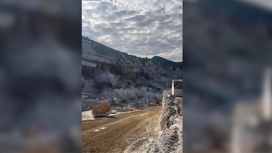 Marmara Adası’nda Mermer Ocağında Toprak Kayması