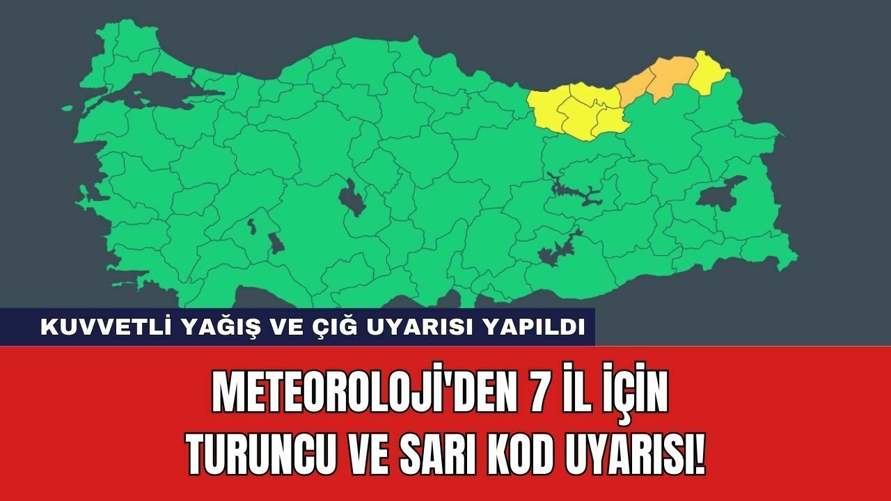 Meteoroloji'den - 7- İl -İçin -Turuncu- ve- Sarı- Kod -Uyarısı!