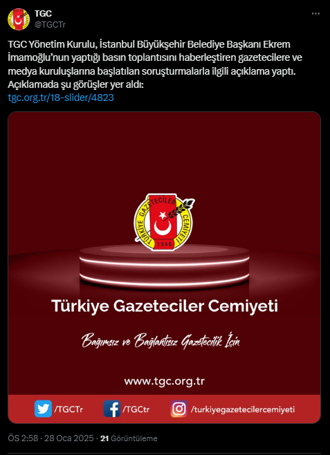TGC'den Soruşturmalara Tepki: 