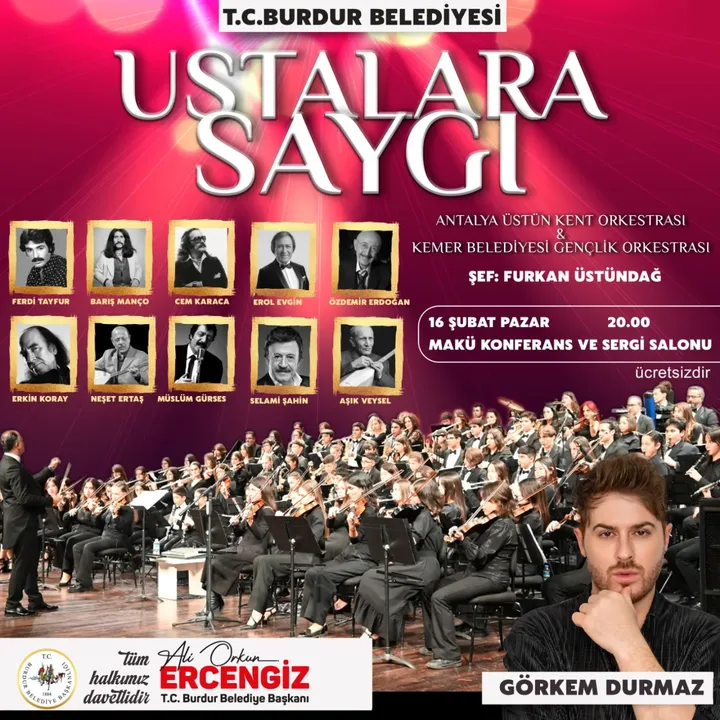 Burdur'da Türk Müziğinin Ustalarına Saygı Konseri 2