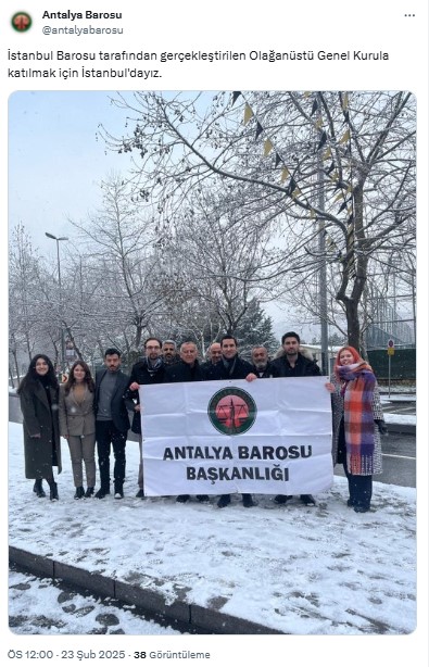 Olağanüstü Genel Kurul'a Giden İstanbul Barosu'na Antalya'dan Destek 3