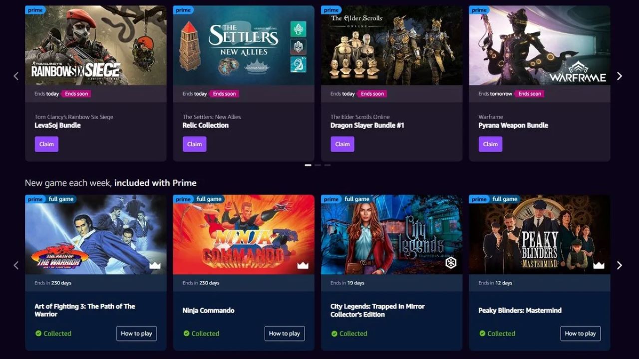 Amazon Prime Gaming’den 1.669 TL Değerinde 5 Oyun Ücretsiz!