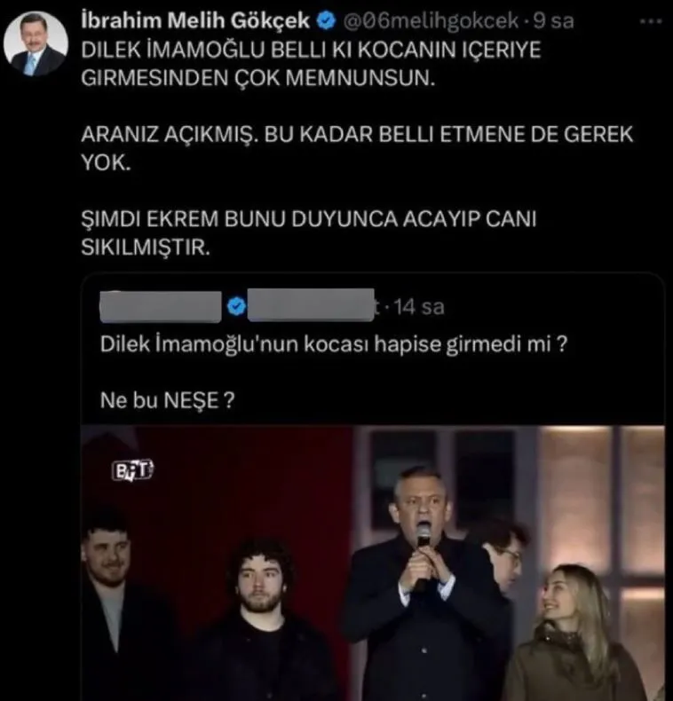 Eşine Çirkin İthamlarda Bulunulmuştu! İmamoğlu Açıklama Yaptı