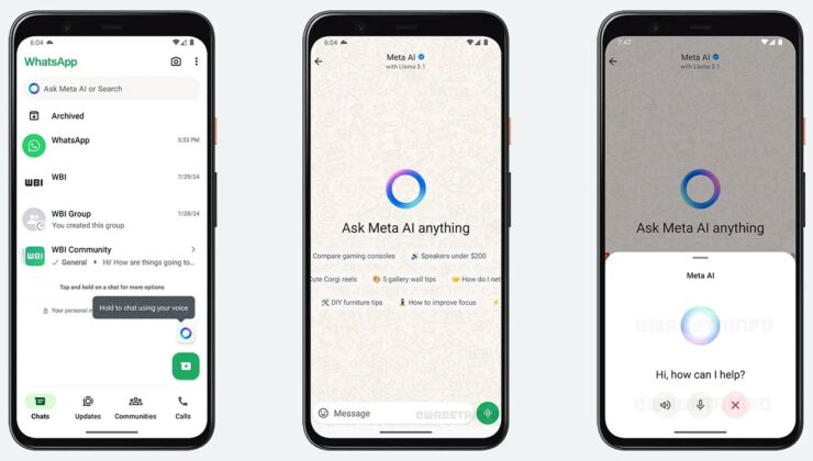 Meta WhatsApp'a Yapay Zeka Entegre Ediyor