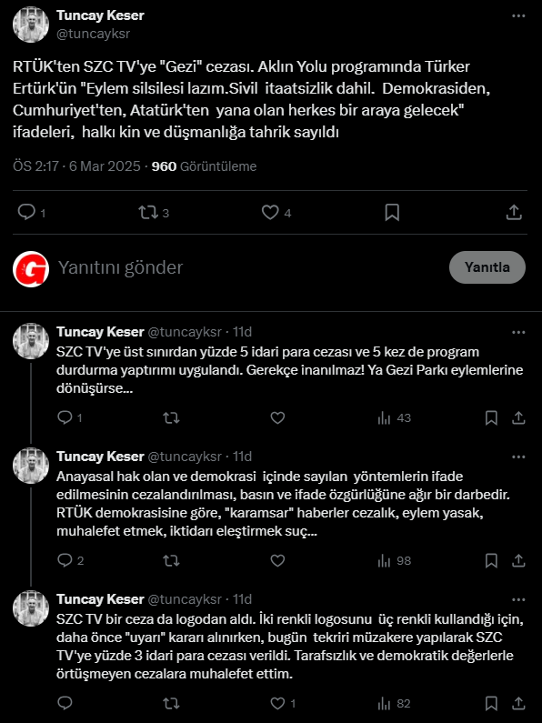 RTÜK'ten Sözcü TV'ye 