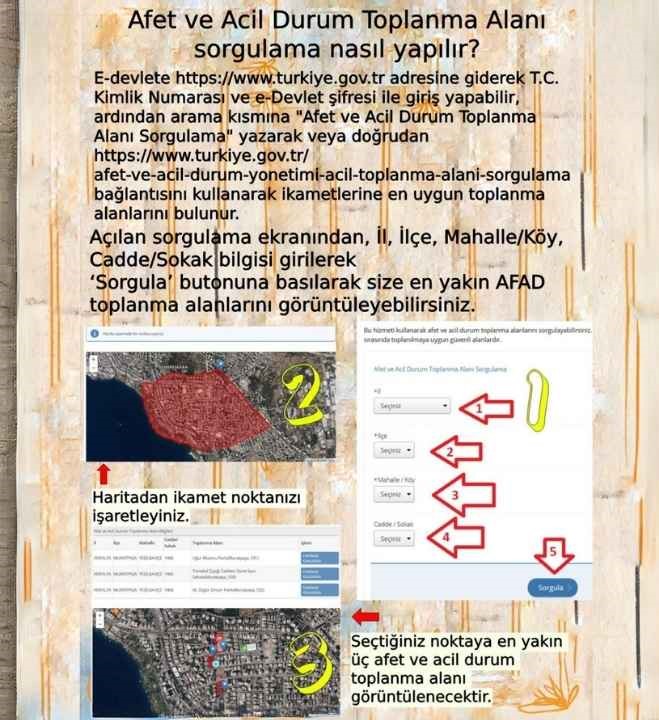 Acil Toplanma Alanı Nasıl Sorgulanır Acil Toplanma Alanı Sorgulama  3