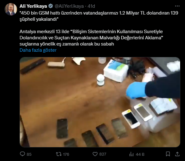 Antalya Dahil 13 İlde 1.2 Milyar TL Dolandırıcılık!