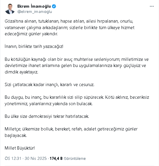 Ekrem İmamoğlu İhanete Karşı Dimdik Ayaktayız111