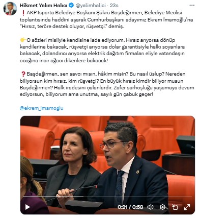 Isparta Vekilinden Belediye Başkanına Sert İmamoğlu Yanıtı  2