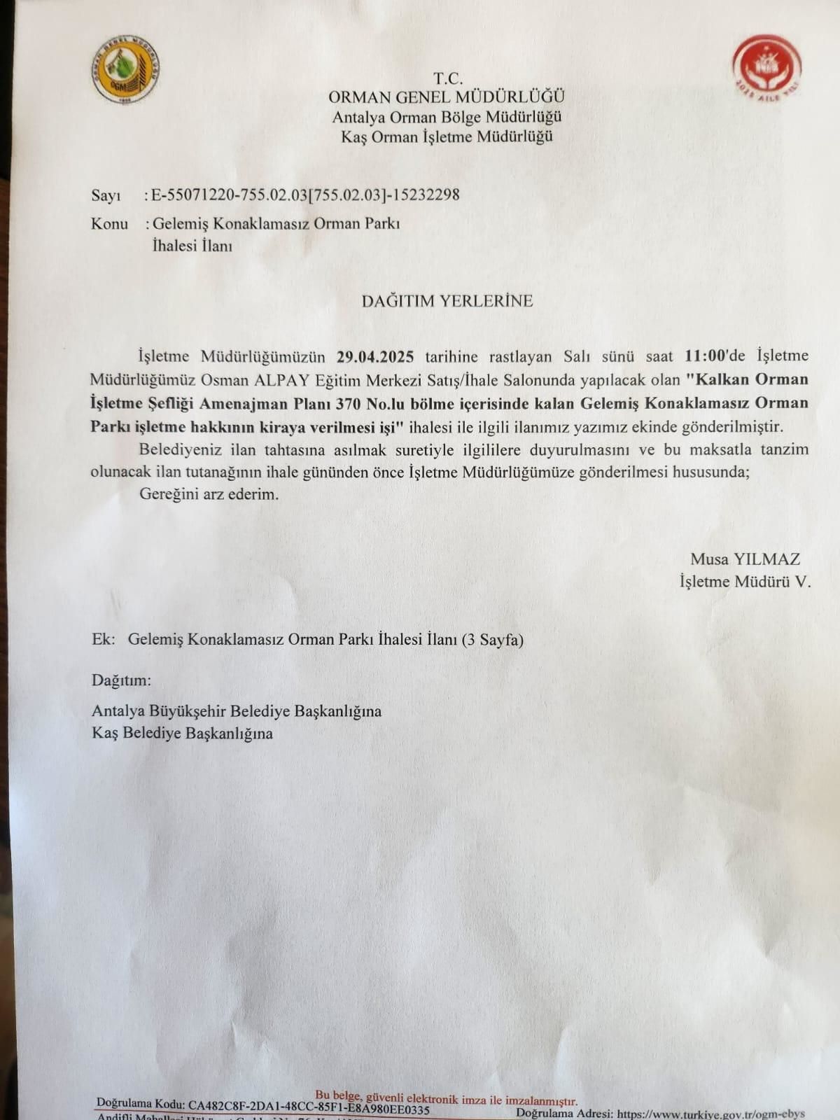 Kaş Gelemiş İhalesi Yargıya Taşınacak