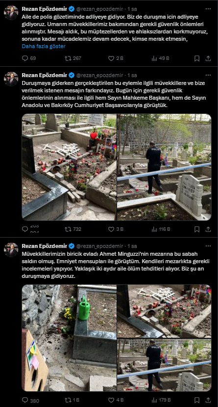 Öldürülen Mattia Minguzzi’nin Duruşma Günü Mezarına Saldırı!