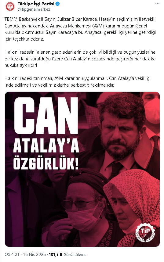 Tip Can Atalay Açıklaması