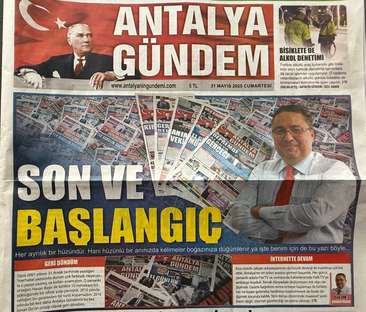 Antalya’da Beş Yerel Gazete Yayın Hayatına Bugün Son Verdi