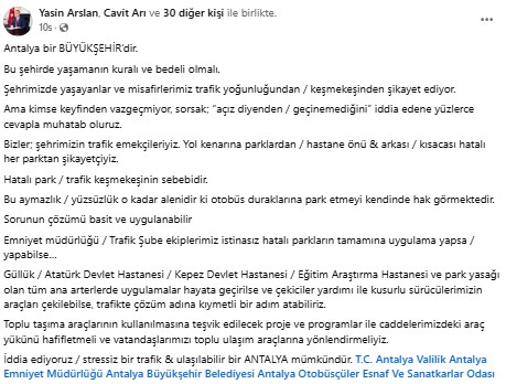 Antalya'da Trafik Sorunu Nasıl Çözülecek Yasin Arslan’dan Ulaşım Açıklaması 2