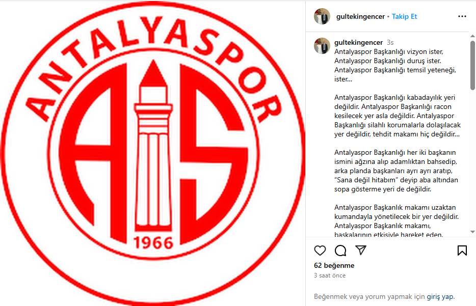 Antalyaspor'da Gerilim Tırmanıyor! Gencer'den Sert Yanıt